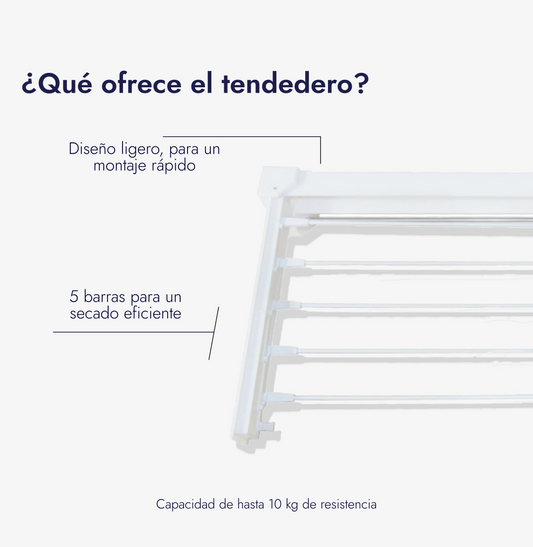 Tendedero Plegable de Pared con Toallero